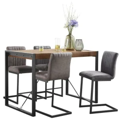 Bartafel Newhaven mangohout 140x80 cm rechthoekig