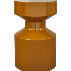 Bijzettafel Buso geel 30 cm rond