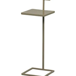 Bijzettafel Drenia beige 22 cm vierkant