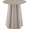 Bijzettafel Easdale 43x49 cm rond beige