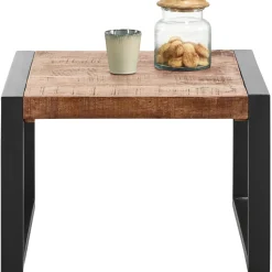 Bijzettafel Newhaven mangohout 60 cm vierkant