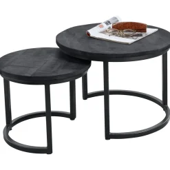 Bijzettafelset Foxford black