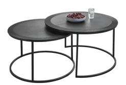 Bijzettafelset Salento black antique