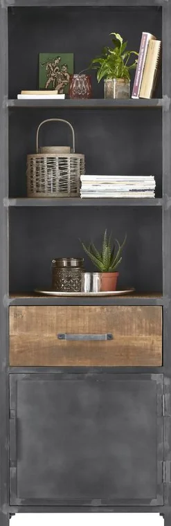 Boekenkast Indusy mangohout 200x065x037 cm