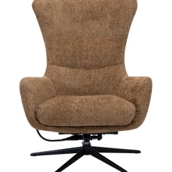 Draaifauteuil Alora met kantalfunctie bouclé bruin