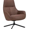Draaifauteuil Kenmare microleder donkerbruin