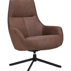 Draaifauteuil Kenmare microleder donkerbruin