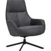 Draaifauteuil Kenmare microleder donkergrijs