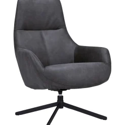 Draaifauteuil Kenmare microleder donkergrijs