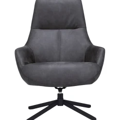 Draaifauteuil Kenmare microleder donkergrijs