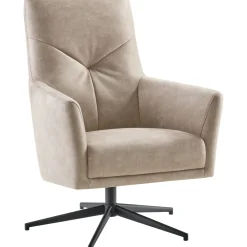 Draaifauteuil Menori microleder beige premium comfort