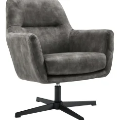 Draaifauteuil Tarkio velvet antraciet