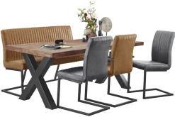 Eetkamerbank Pareda 130 cm cognac