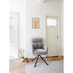 Eetkamerstoel Dixson draaibaar taupe