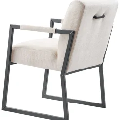 Eetkamerstoel met armleuning Thurso lichtgrijs