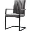 Eetkamerstoel met armleuning Pareda grijs