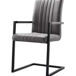 Eetkamerstoel met armleuning Pareda grijs