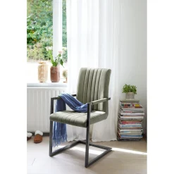 Eetkamerstoel met armleuning Pareda groen