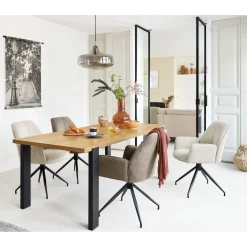 Eetkamerstoel Parson draaibaar taupe