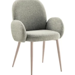 Eetkamerstoel Ranlo met armleuning lichtblauw