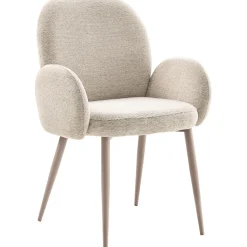 Eetkamerstoel Ranlo met armleuning beige