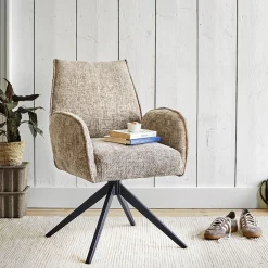 Eetkamerstoel Troi draaibaar taupe
