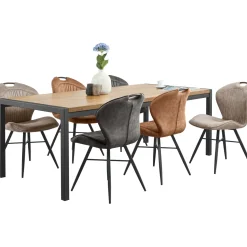 Eettafel Mantera 220x100 cm rechthoekig lichtbruin