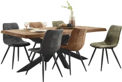 Eettafel Newhaven mangohout 180x90 cm rechthoekig