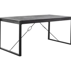 Eettafel Newhaven U-poot zwart 180x90 cm rechthoekig