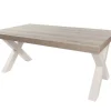 Eettafel Silvares met kruispoot 184x100 cm rechthoekig