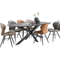 Eettafel Walden zwart eikenhout 220x110 cm Deens ovaal