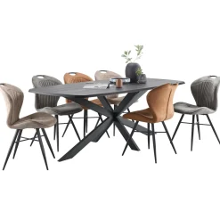 Eettafel Walden zwart eikenhout 220x110 cm Deens ovaal