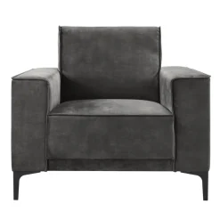Fauteuil Calira velvet antraciet basic comfort