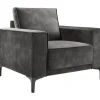 Fauteuil Calira velvet antraciet premium comfort
