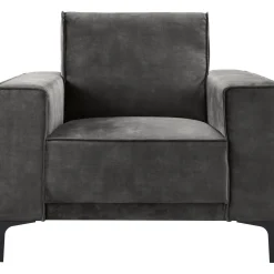 Fauteuil Calira velvet antraciet premium comfort