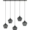 Hanglamp Bendigo zwart 5-lichts