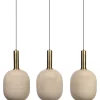 Hanglamp Bincerro metaal taupe 3-lichts
