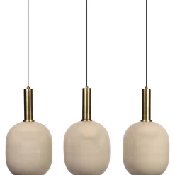Hanglamp Bincerro metaal taupe 3-lichts