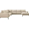 Hoekbank links Alburg beige basic comfort