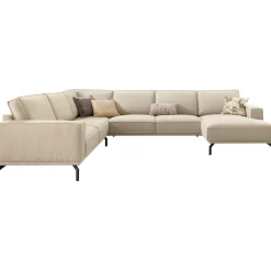 Hoekbank links Alburg beige basic comfort