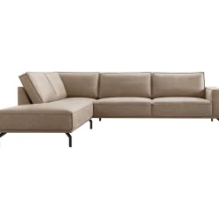 Hoekbank links Alburg microleder taupe premium comfort