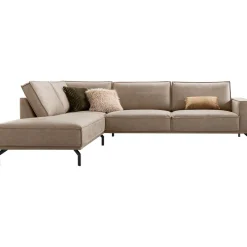 Hoekbank links Alburg microleder taupe premium comfort