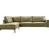 Hoekbank links Alburg mosgroen basic comfort