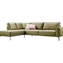 Hoekbank links Alburg mosgroen basic comfort