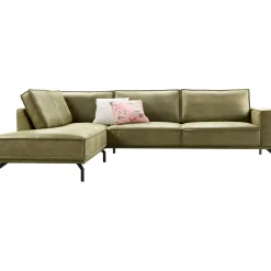 Hoekbank links Alburg mosgroen premium comfort
