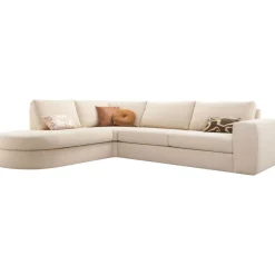 Hoekbank links Azara beige premium comfort