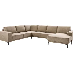 Hoekbank links Calira bruin basic comfort