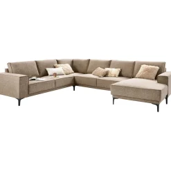 Hoekbank links Calira bruin basic comfort