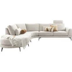 Hoekbank links Flandria beige premium comfort