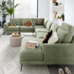 Hoekbank links Flandria groen basic comfort
